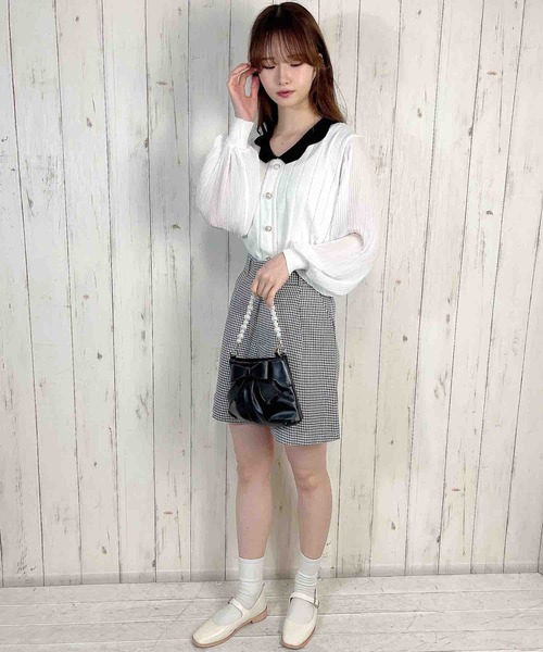 Clice de Paris(クリシェドゥパリス)の「K/異素材TOPS(その他トップス・レディース・ホワイト/ブルー・ONESIZE)」の5枚目の写真
