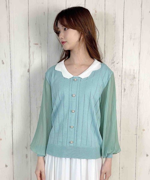 Clice de Paris(クリシェドゥパリス)の「K/異素材TOPS(その他トップス・レディース・ホワイト/ブルー・ONESIZE)」の17枚目の写真