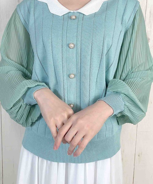 Clice de Paris(クリシェドゥパリス)の「K/異素材TOPS(その他トップス・レディース・ホワイト/ブルー・ONESIZE)」の8枚目の写真