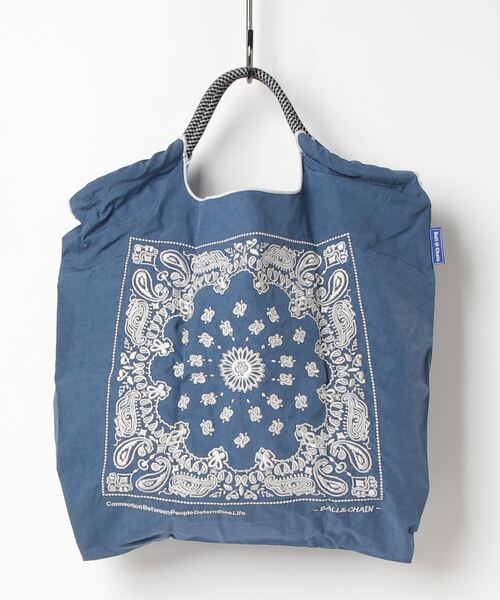 Ball&Chain（ボールアンドチェーン）の「[BALL&CHAIN/ボールアンドチェーン] BANDANA 刺繍デザインナイロントートバッグ（トートバッグ・レディース・ネイビー/ブラック・ONE SIZE）」の8枚目の写真