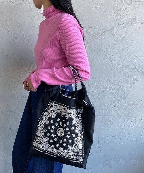 Ball&Chain（ボールアンドチェーン）の「[BALL&CHAIN/ボールアンドチェーン] BANDANA 刺繍デザインナイロントートバッグ（トートバッグ・レディース・ネイビー/ブラック・ONE SIZE）」の15枚目の写真
