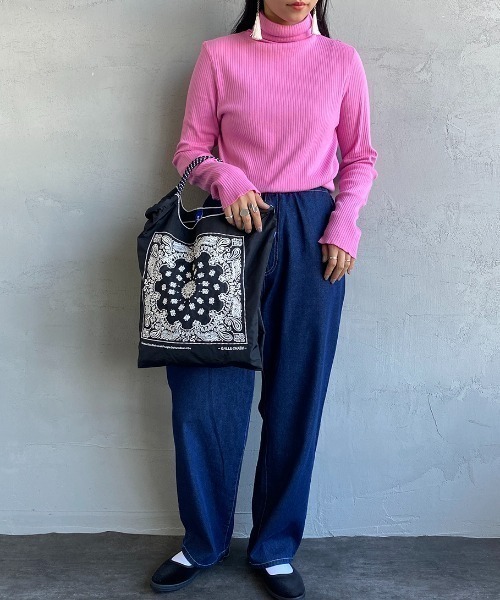 Ball&Chain（ボールアンドチェーン）の「[BALL&CHAIN/ボールアンドチェーン] BANDANA 刺繍デザインナイロントートバッグ（トートバッグ・レディース・ネイビー/ブラック・ONE SIZE）」の17枚目の写真