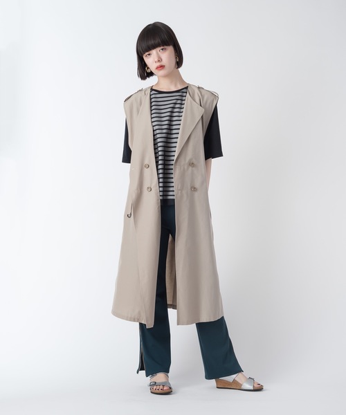 La SRIC（ラスリック）の「La SRIC / ロングトレンチジレ（その他アウター・レディース・ベージュ/ブラック・38）」の19枚目の写真