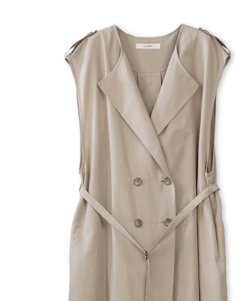 La SRIC（ラスリック）の「La SRIC / ロングトレンチジレ（その他アウター・レディース・ベージュ/ブラック・38）」の7枚目の写真