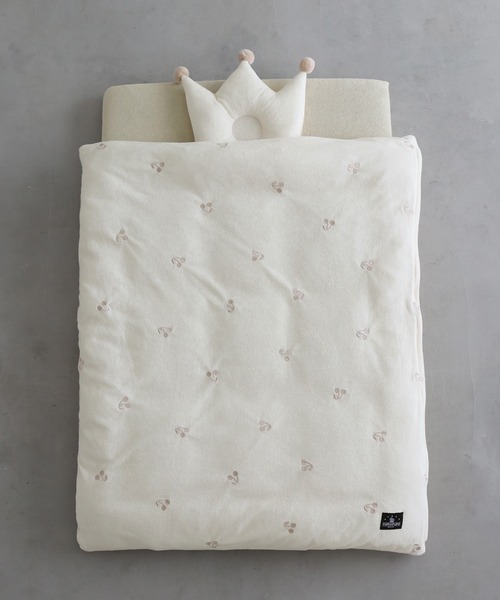 PUPPAPUPO(プッパプーポ)の「洗える ベビー布団 5点セット 【パイル】 ミニサイズ(ベビー寝具/家具・キッズ・グレー/アイボリー/ミント/グレイッシュベージュ/ピンク/ベージュ/ホワイト系その他/ホワイト×イエロー・FREE)」の5枚目の写真