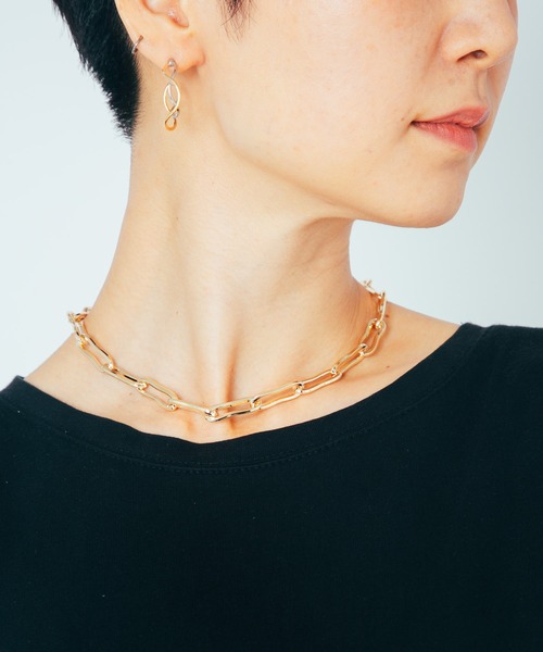 COLOR TOKYO ACCESSORIES（カラートウキョウアクセサリー）の「ニュアンススクエアチェーンネックレス（ネックレス・レディース・Silver/GOLD ・FREE）」の6枚目の写真