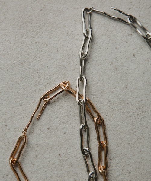 COLOR TOKYO ACCESSORIES（カラートウキョウアクセサリー）の「ニュアンススクエアチェーンネックレス（ネックレス・レディース・Silver/GOLD ・FREE）」の19枚目の写真