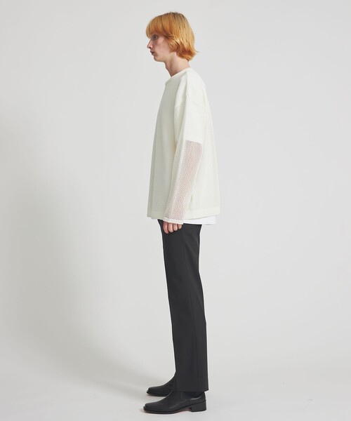 LiNoH（リノー）の「CODE YARN MESH L/S KNIT（ニット/セーター・メンズ・ブラック/ブルー/オフホワイト・1/2）」の14枚目の写真
