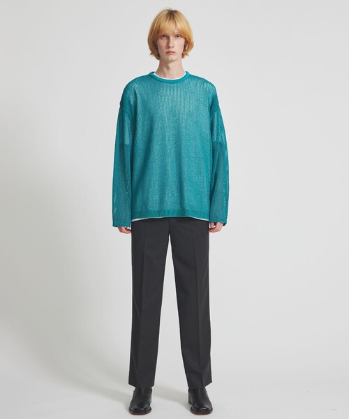 LiNoH（リノー）の「CODE YARN MESH L/S KNIT（ニット/セーター・メンズ・ブラック/ブルー/オフホワイト・1/2）」の18枚目の写真