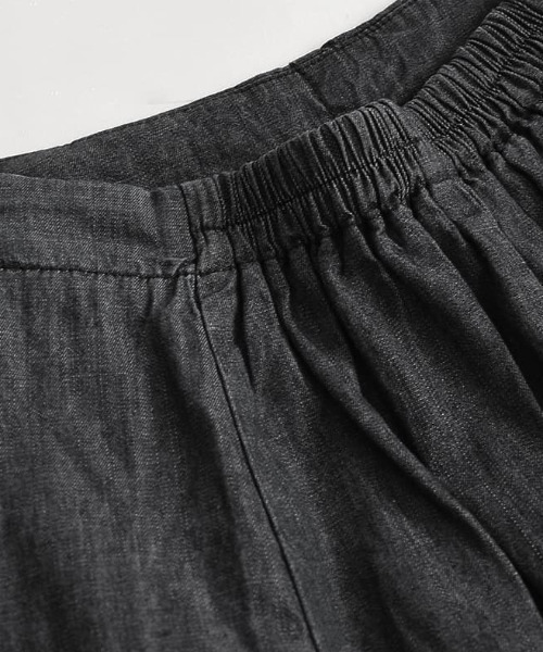 zootie（ズーティー）の「アビーベーシックライトデニム［マキシフレアスカート］（デニムスカート・レディース・ブラック/ネイビー・M）」の12枚目の写真