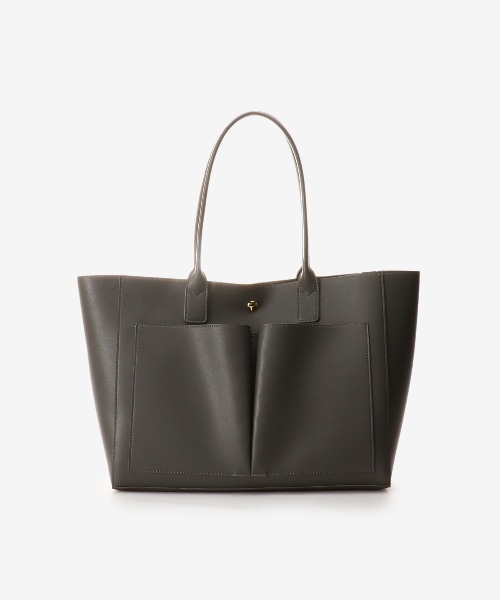 & chouette（アンドシュエット）の「フロントポケット A4対応トート（トートバッグ・レディース・グレイッシュベージュ/ブラック/グレー/ライトグレー/ベージュ/ミント・FREE）」の22枚目の写真