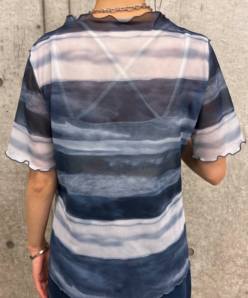 byYOUANCE（バイユアンス）の「シアーメロウプリントT（Tシャツ/カットソー・レディース・ブラック系その他/アニマル/オレンジ系その他/ブルー系その他/その他1/その他2/その他3・FREE）」の18枚目の写真