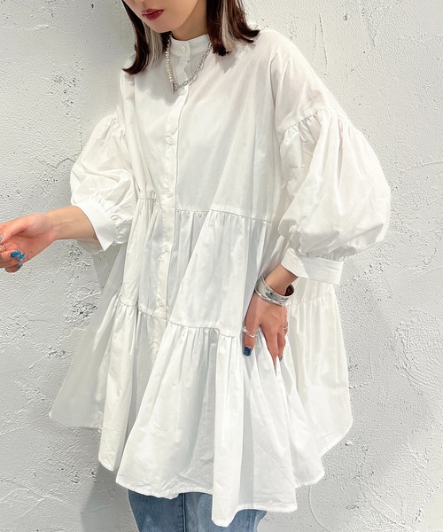 apres jour mignon(アプレジュールミニョン)の「ティアードブラウス【ZOZOTOWN限定アイテム】(シャツ/ブラウス・レディース・オフホワイト/ブラック/ミント・X-LARGE/フリー)」の10枚目の写真