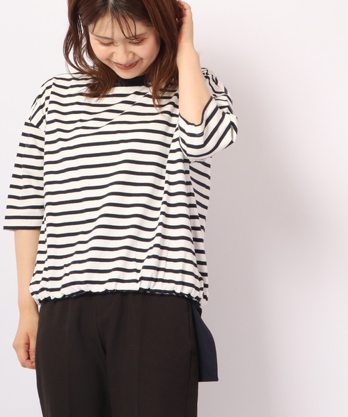Quelle Chance(ケルシャンス)の「Quelle chance ウエストテープクルートップス(Tシャツ/カットソー・レディース・チャコールグレー/ミント/ホワイト系その他・M/L)」の12枚目の写真
