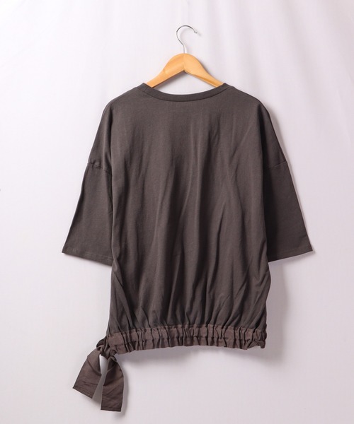 Quelle Chance(ケルシャンス)の「Quelle chance ウエストテープクルートップス(Tシャツ/カットソー・レディース・チャコールグレー/ミント/ホワイト系その他・M/L)」の16枚目の写真