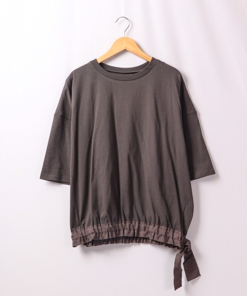 Quelle Chance(ケルシャンス)の「Quelle chance ウエストテープクルートップス(Tシャツ/カットソー・レディース・チャコールグレー/ミント/ホワイト系その他・M/L)」の15枚目の写真