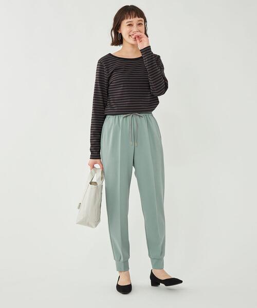 green label relaxing（グリーンレーベルリラクシング）の「ジョガー パンツ（その他パンツ・レディース・ライトブルー/ブラック/モカ・38/36）」の12枚目の写真