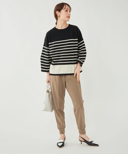 green label relaxing（グリーンレーベルリラクシング）の「ジョガー パンツ（その他パンツ・レディース・ライトブルー/ブラック/モカ・38/36）」の15枚目の写真