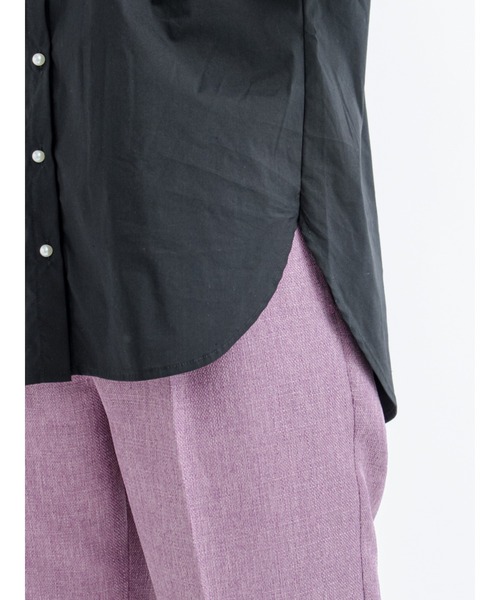 Te chichi（テチチ）の「パール釦バンドカラーシャツ（シャツ/ブラウス・レディース・ブラック/ベージュ/オフホワイト/チャコール・ﾌﾘ-）」の15枚目の写真