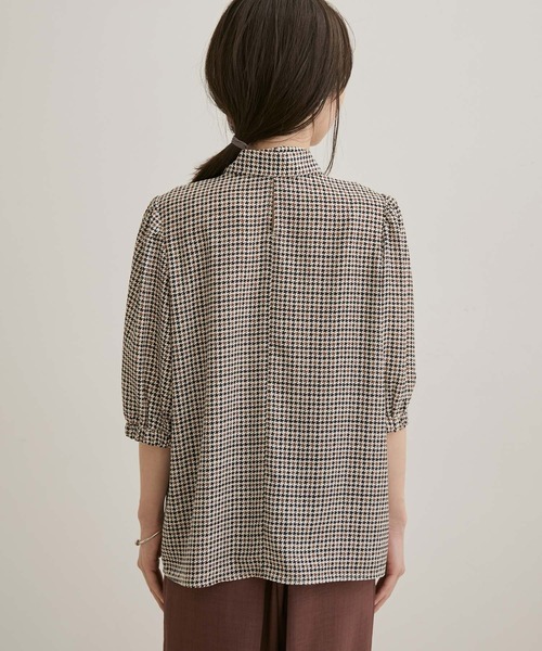 VIS(ビス)の「【EASY CARE】【リボン取り外し可能】柄&無地リボンブラウス(シャツ/ブラウス・レディース・ブラック系その他/キナリ/ベージュ系その他2/レッド・FREE)」の12枚目の写真