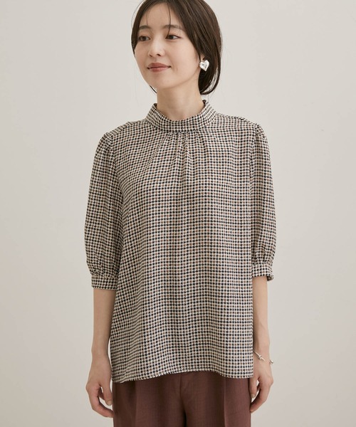 VIS(ビス)の「【EASY CARE】【リボン取り外し可能】柄&無地リボンブラウス(シャツ/ブラウス・レディース・ブラック系その他/キナリ/ベージュ系その他2/レッド・FREE)」の18枚目の写真