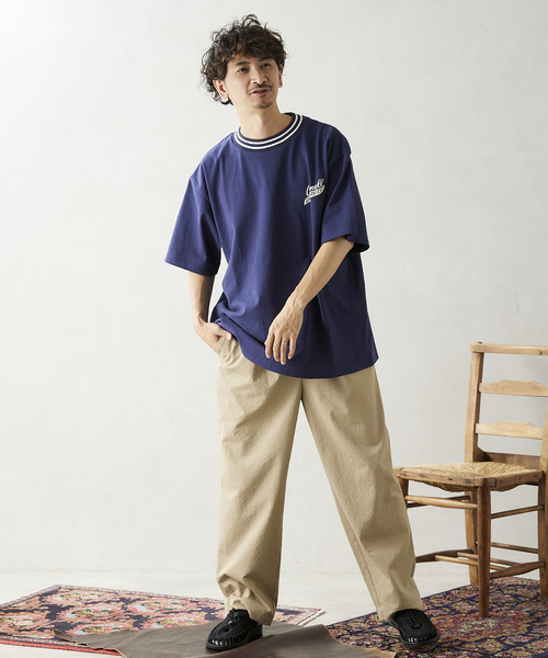 JOURNAL STANDARD relume(ジャーナルスタンダード レリューム)の「【CORNELL / コーネル】別注 カレッジプリントTシャツ 3(Tシャツ/カットソー・メンズ・ホワイト/ネイビー/キャメル・MEDIUM/LARGE)」の1枚目の写真