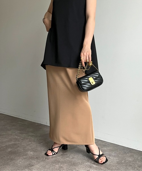 prose verse（プロズヴェール）の「バックスリットリップルポンチナロースカート（スカート・レディース・ブラック/ベージュ/オフホワイト/オレンジ/ブルー/グリーン・ﾌﾘ-/FREE）」の18枚目の写真