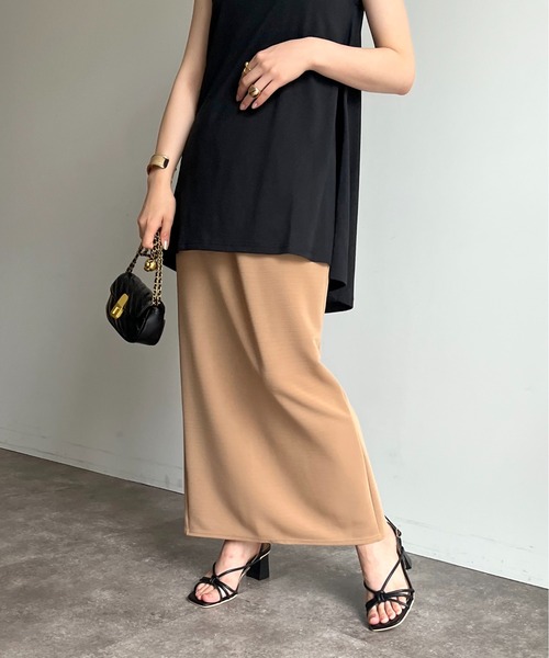 prose verse（プロズヴェール）の「バックスリットリップルポンチナロースカート（スカート・レディース・ブラック/ベージュ/オフホワイト/オレンジ/ブルー/グリーン・ﾌﾘ-/FREE）」の19枚目の写真