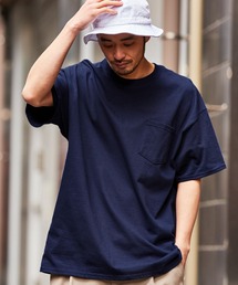 ギルダン ビッグシルエット USAオーバーサイズ 1/2スリーブ 胸ポケット Tシャツ