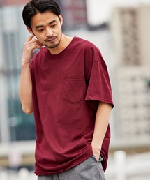 ギルダン ビッグシルエット USAオーバーサイズ 1/2スリーブ 胸ポケット Tシャツ
