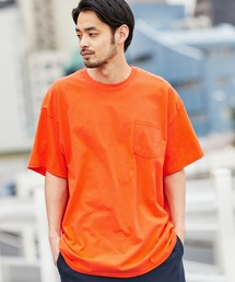 ギルダン ビッグシルエット USAオーバーサイズ 1/2スリーブ 胸ポケット Tシャツ