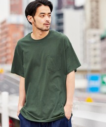 ギルダン ビッグシルエット USAオーバーサイズ 1/2スリーブ 胸ポケット Tシャツ