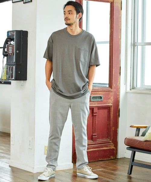 MONO-MART（モノマート）の「ギルダン ビッグシルエット USAオーバーサイズ 1/2スリーブ 胸ポケット Tシャツ（Tシャツ/カットソー・メンズ・ホワイト/チャコールグレー/ライトブルー/ブラック/ライム/グリーン/ネイビー/マルーン/オレンジ/オレンジ系その他/グレー/ブラウン系その他・M/XL/L/XXL）」の15枚目の写真