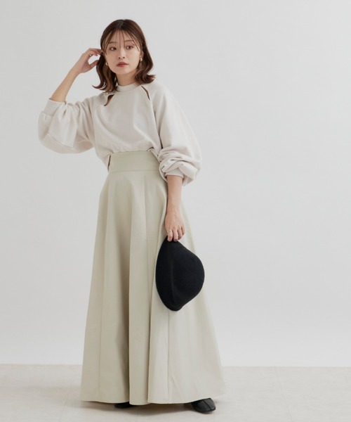 VANNIE U（ヴァニーユー）の「ラグランスリットスウェット（スウェット・レディース・グリーン/アイボリー・FREE）」の13枚目の写真