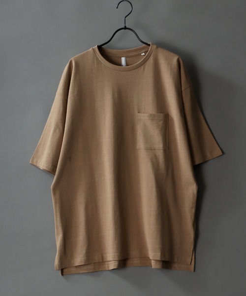 SITRY（シトリー）の「Loose silhouette basic T-shirt/ルーズシルエット ベーシック Ｔシャツ（Tシャツ/カットソー・メンズ・ホワイト/ブラック/ベージュ/グレー/サックスブルー/グリーン・L/XL/M）」の4枚目の写真