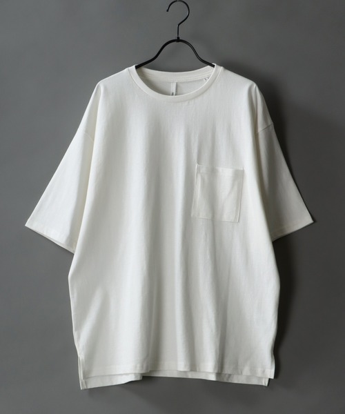 SITRY（シトリー）の「Loose silhouette basic T-shirt/ルーズシルエット ベーシック Ｔシャツ（Tシャツ/カットソー・メンズ・ホワイト/ブラック/ベージュ/グレー/サックスブルー/グリーン・L/XL/M）」の2枚目の写真