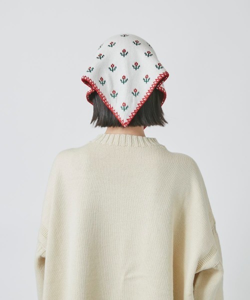 OVERRIDE(オーバーライド)の「OVERRIDE KNIT FLOWER HEADSCARF(その他ヘアアクセサリー・レディース・ホワイト・FREE)」の14枚目の写真