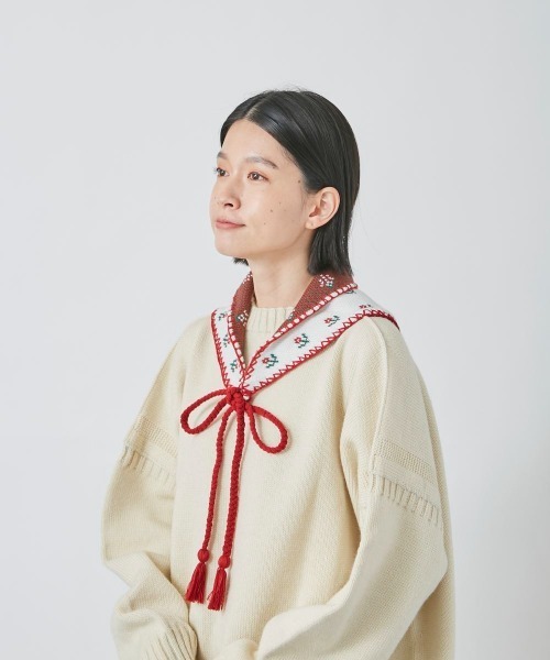 OVERRIDE（オーバーライド）の「OVERRIDE KNIT FLOWER HEADSCARF