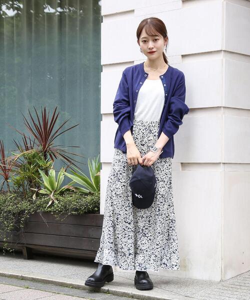 coen(コーエン)の「もちふわリングドットクルーネックカーディガン(カーディガン/ボレロ・レディース・ターコイズブルー/シャーベット/ベージュ/ネイビー・L/M)」の10枚目の写真