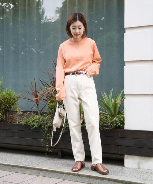 coen(コーエン)の「もちふわリングドットクルーネックカーディガン(カーディガン/ボレロ・レディース・ターコイズブルー/シャーベット/ベージュ/ネイビー・L/M)」の21枚目の写真