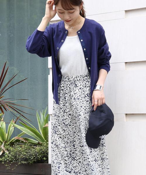 coen(コーエン)の「もちふわリングドットクルーネックカーディガン(カーディガン/ボレロ・レディース・ターコイズブルー/シャーベット/ベージュ/ネイビー・L/M)」の15枚目の写真