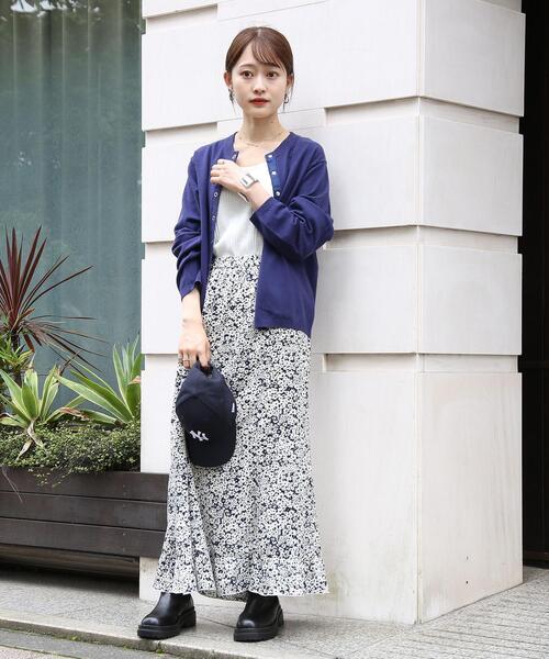 coen(コーエン)の「もちふわリングドットクルーネックカーディガン(カーディガン/ボレロ・レディース・ターコイズブルー/シャーベット/ベージュ/ネイビー・L/M)」の16枚目の写真