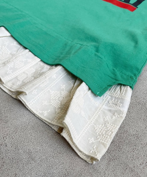 Life Support Products(ライフサポートプロダクツ)の「裾レースミニワンピース(80~150cm)(ワンピース・キッズ・オフホワイト/グリーン/チャコール・90/100/110/120/80/130/95/140/150)」の10枚目の写真