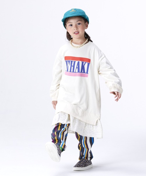 Life Support Products(ライフサポートプロダクツ)の「裾レースミニワンピース(80~150cm)(ワンピース・キッズ・オフホワイト/グリーン/チャコール・90/100/110/120/80/130/95/140/150)」の4枚目の写真