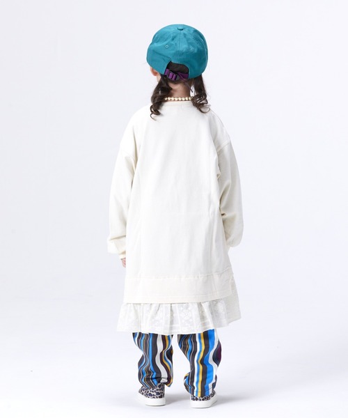 Life Support Products(ライフサポートプロダクツ)の「裾レースミニワンピース(80~150cm)(ワンピース・キッズ・オフホワイト/グリーン/チャコール・90/100/110/120/80/130/95/140/150)」の6枚目の写真