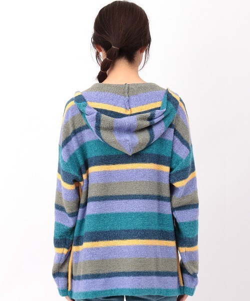 チチカカ（チチカカ）の「メキシカンパーカニットプルオーバー（ニット/セーター・レディース・ライトブルー/ネイビー・FREE）」の7枚目の写真