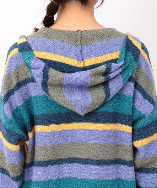 チチカカ（チチカカ）の「メキシカンパーカニットプルオーバー（ニット/セーター・レディース・ライトブルー/ネイビー・FREE）」の16枚目の写真