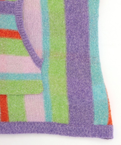 チチカカ（チチカカ）の「メキシカンパーカニットプルオーバー（ニット/セーター・レディース・ライトブルー/ネイビー・FREE）」の10枚目の写真