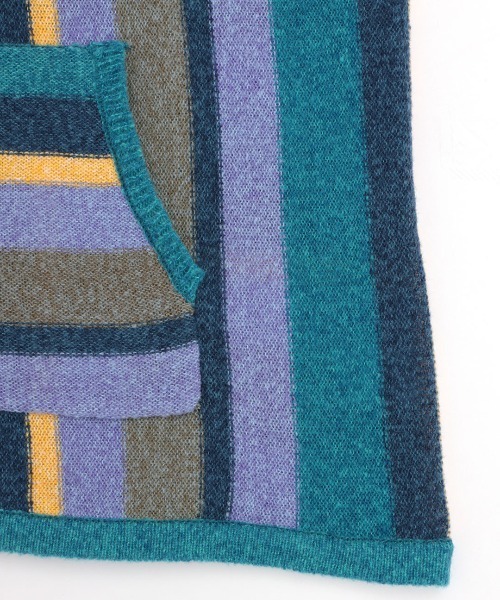 チチカカ（チチカカ）の「メキシカンパーカニットプルオーバー（ニット/セーター・レディース・ライトブルー/ネイビー・FREE）」の14枚目の写真