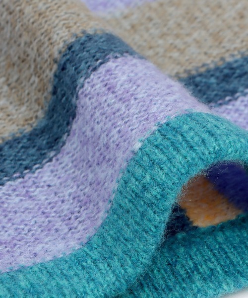 チチカカ（チチカカ）の「メキシカンパーカニットプルオーバー（ニット/セーター・レディース・ライトブルー/ネイビー・FREE）」の4枚目の写真